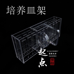 有机玻璃培养皿架 90mm培养皿10*10方形 有机架子  5孔  10孔