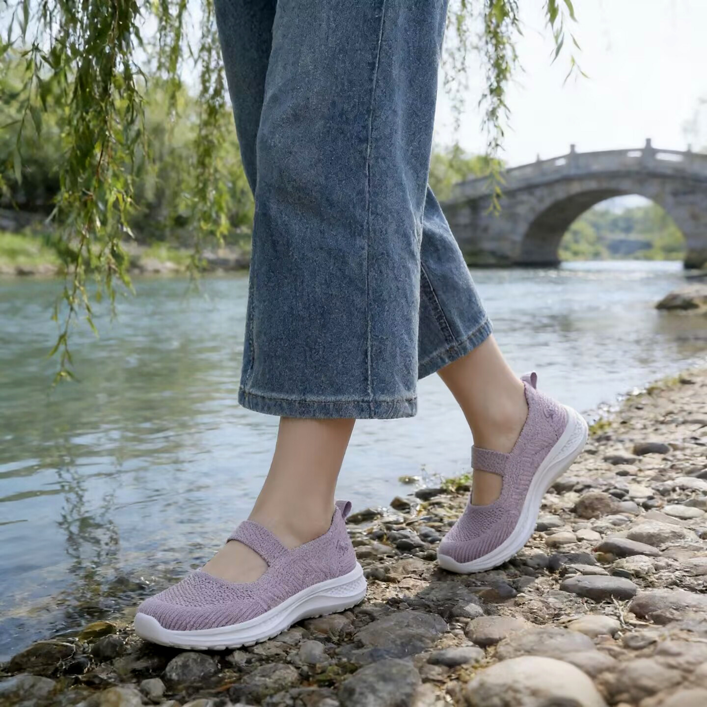 2026新款春季软底妈妈鞋老北京布鞋一脚蹬舒适老人健步鞋运动鞋女,女鞋,健步鞋,淘宝优惠券,粉丝福利购,淘宝优惠卷