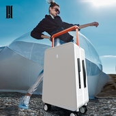 LY狼域高颜值登机箱男20寸24寸旅行密码 箱中置平衡宽拉杆行李箱女