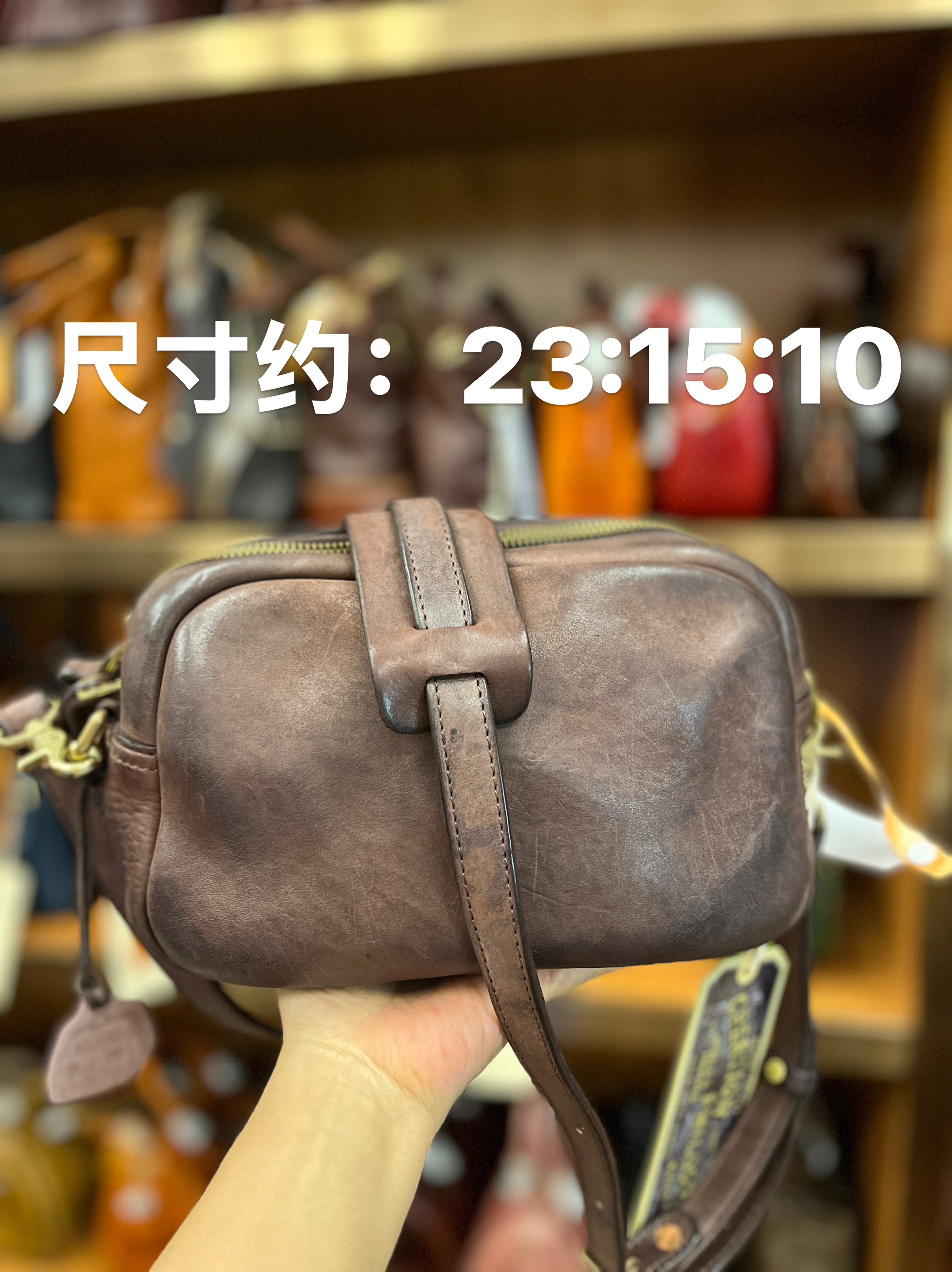制道三重水洗厚马皮男女款相机包单肩斜跨包真皮运动个性潮休闲包