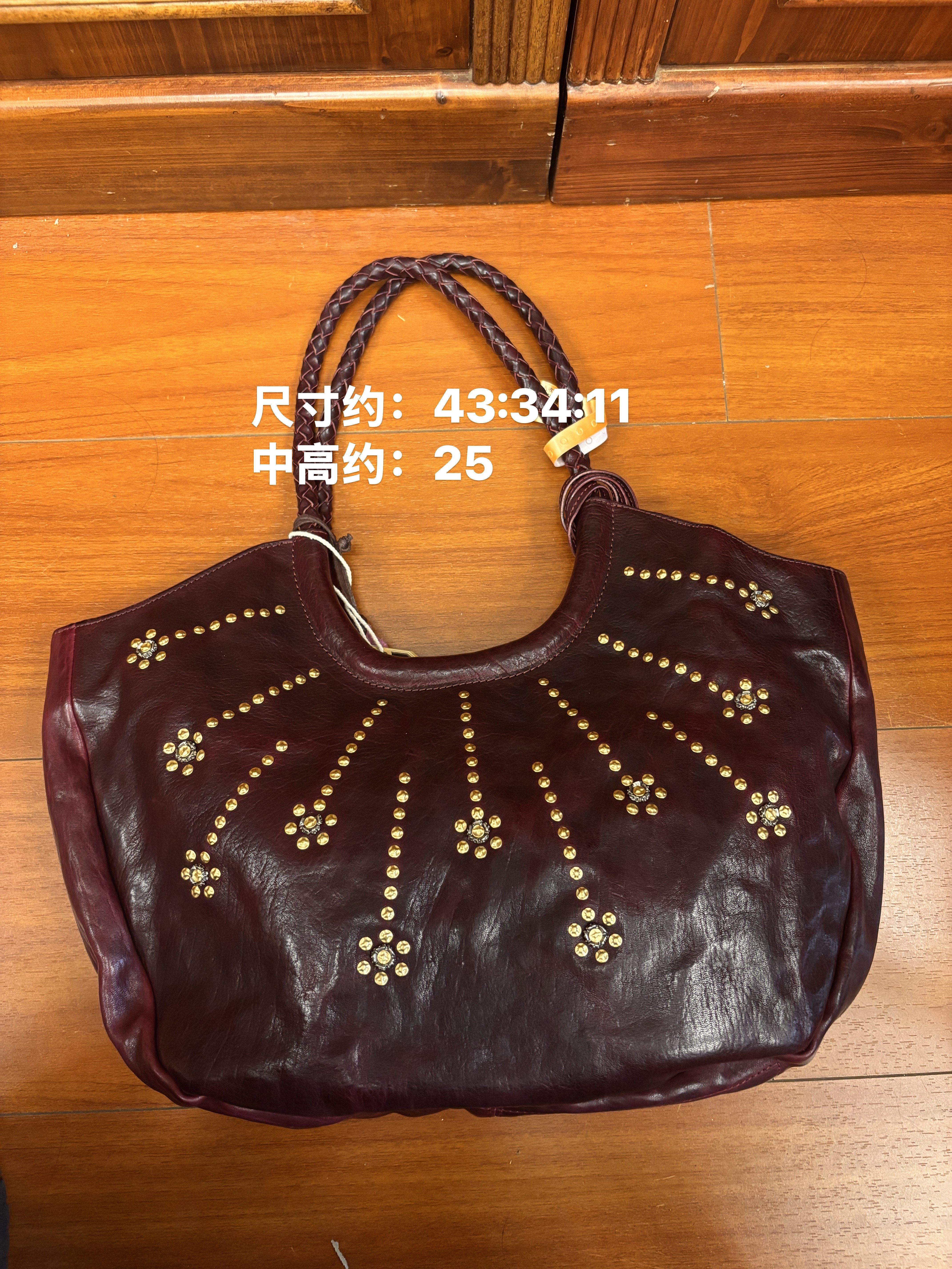 制道重工复古马皮托特包单肩购物袋休闲通勤包大容量L14175