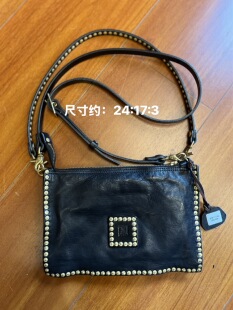 制道重工水洗马皮信封包复古真皮双肩带单肩斜挎包休闲通勤L11266