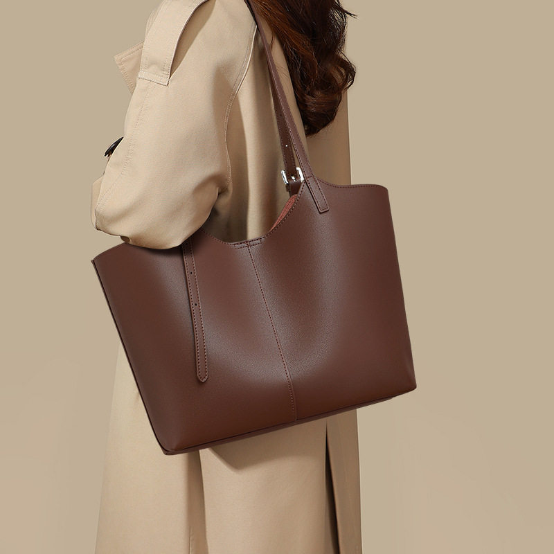 viney托特包包女式2026新款女包百搭真皮腋下包大容量通勤单肩包