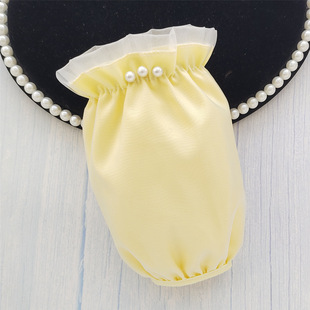 套女短款 学生袖 ins时尚 黄色2025新款 头 办公室防脏护袖 秋冬防污袖