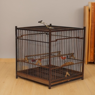 竹制方笼尺寸可定制绣眼颠颏笼贝子蜡嘴玉鸟等中小型鸟笼手工竹笼