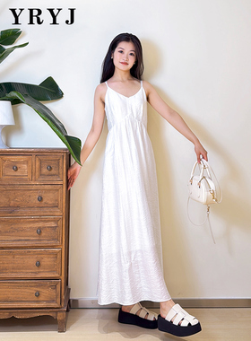 YRYJ女装商场同款2025夏通勤休闲减龄舒适吊带连衣裙女8542021028