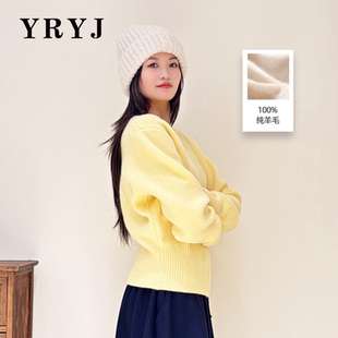 YRYJ2025冬季新款纯羊毛衫商场同款6454002709