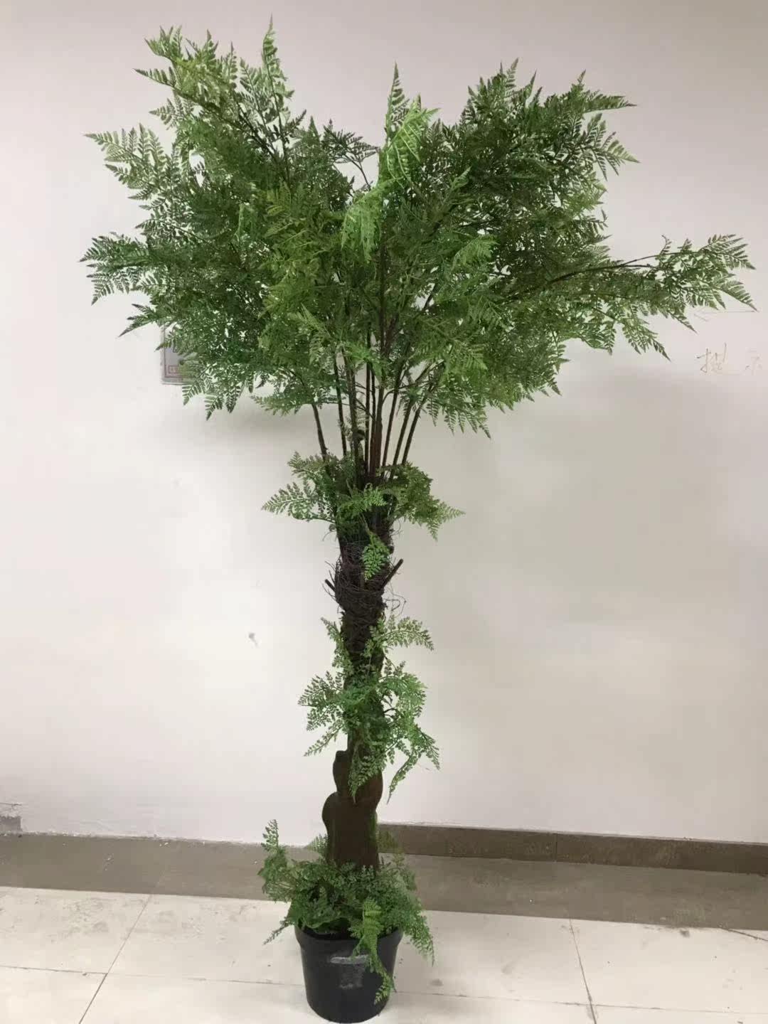 蕾蕴卉现代北欧仿真蕨类树马尾蕨样板房酒店假绿植室内外装饰盆栽 蕾藴卉风景线 淘优券