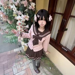 JK制服收腰学院水手服套装 原创正版 校供百褶裙 草莓巧巧 初樱社
