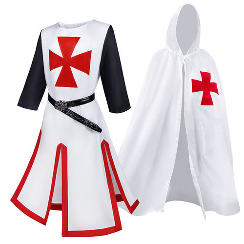 万圣节中世纪束腰开叉圣殿骑士服