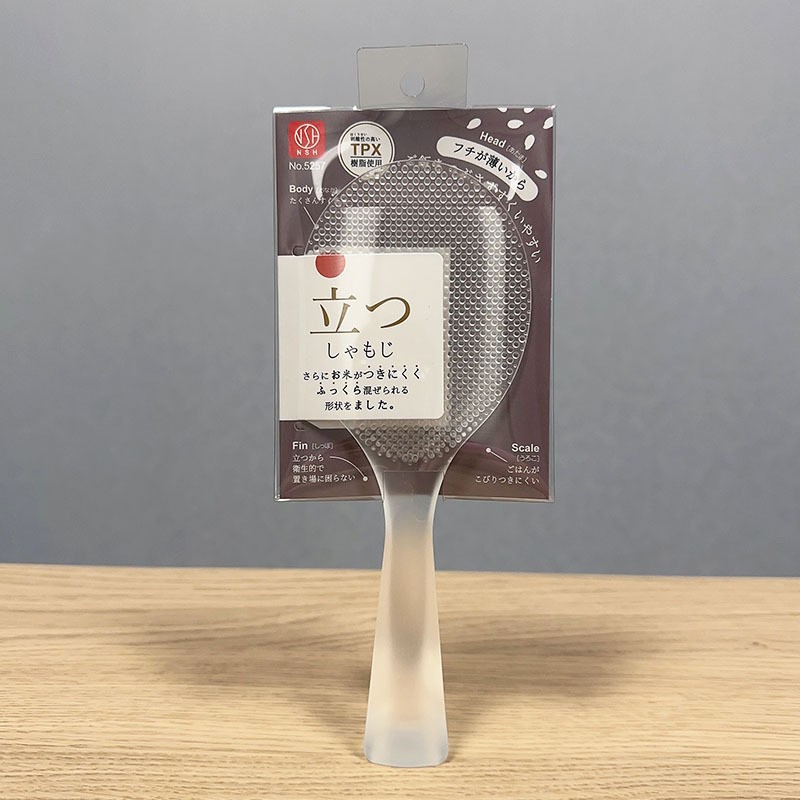 日本透明立式饭勺耐高温不粘