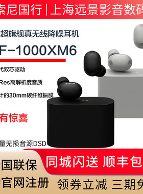 索尼WF-1000XM6真无线降噪耳机