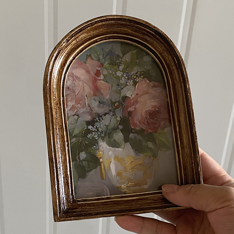 法式古典艺术雕花重工树脂相框中古复古画框摆台咖啡厅挂画装饰画图片