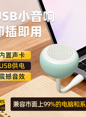 蔚乐台式电脑迷你小音响usb直插式小音箱笔记本电脑外接扬声器