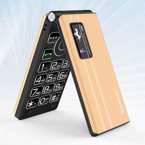金笑笑S400翻盖接听老年机全网通双卡双待语音王4G5G老人机大声音