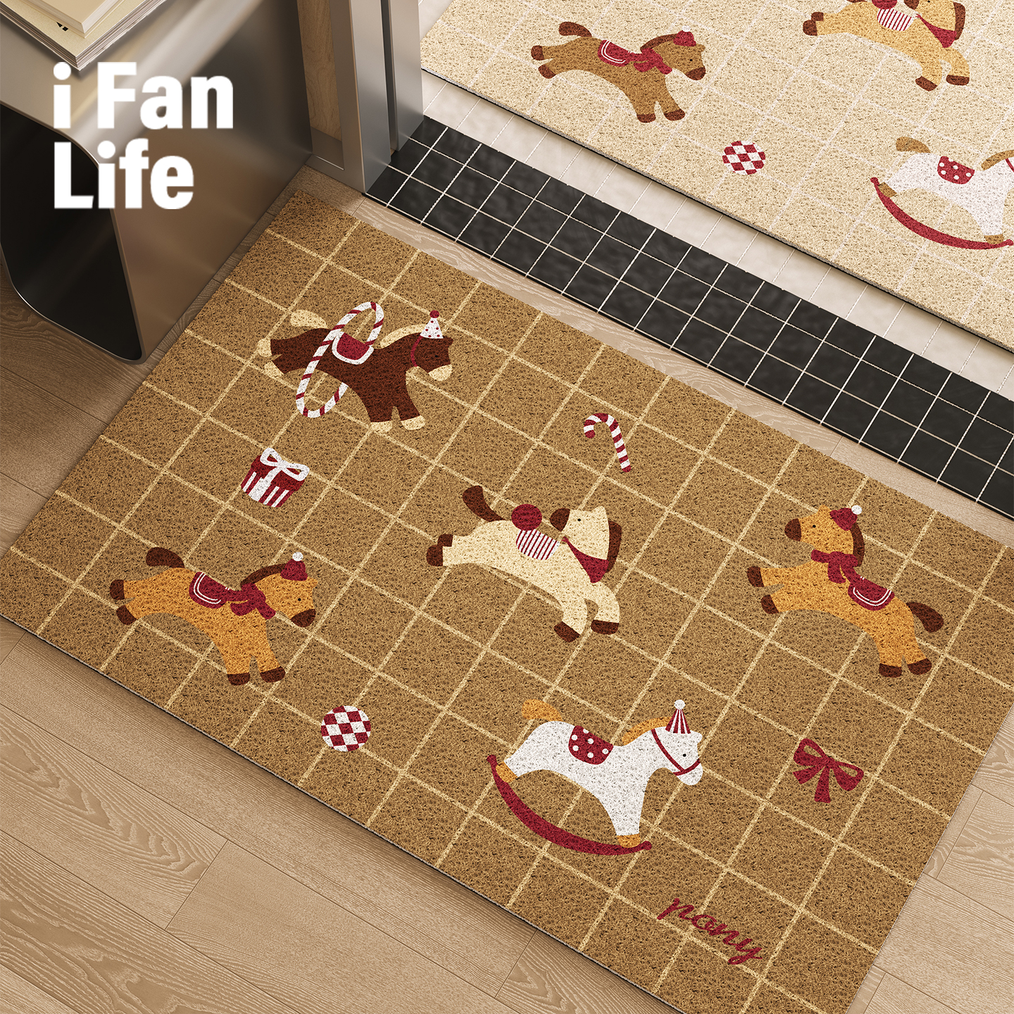 小木驹丝圈地垫2025新款防滑防摔地垫洗澡专用可裁剪可爱家用脚垫