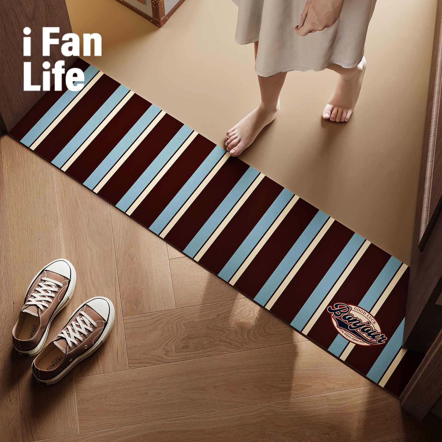 棱间律门槛石门口地垫过门石超窄长条浴室卫生间吸水脚垫美式复古