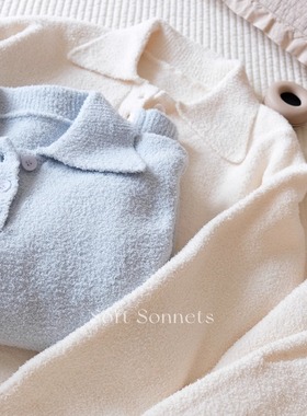 SoftSonnets超柔软糯睡衣男女款冬季加厚半边绒保暖家居服套装