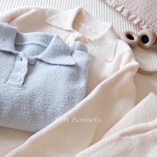 SoftSonnets超柔软糯睡衣男女款冬季加厚半边绒保暖家居服套装