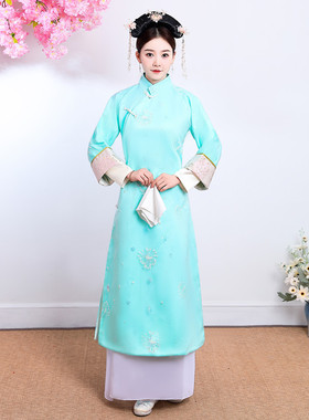 新款延禧攻略清朝格格服旗服满族福晋古装影楼写真服演出服