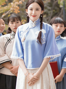 影视古装民国学生装古力娜扎同款民国女古装进步青年大家闺秀女装