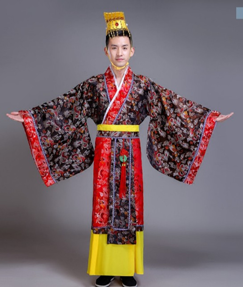 唐朝皇帝服装古装秦朝汉武帝古代龙袍太子男士儿童古装演出服春季