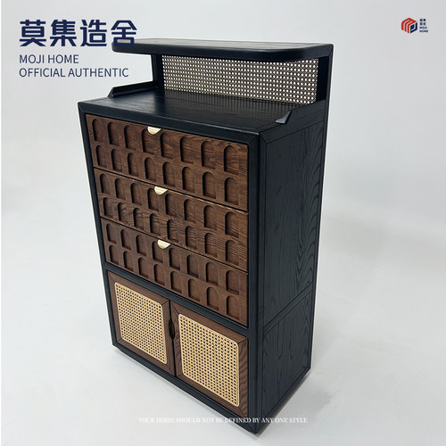 法式复古斗柜中古美式黑色