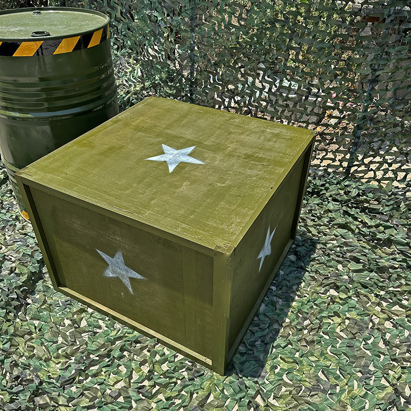 真人cs掩体木箱道具战壕防御工事布局营地战场阵地模型掩体大木箱