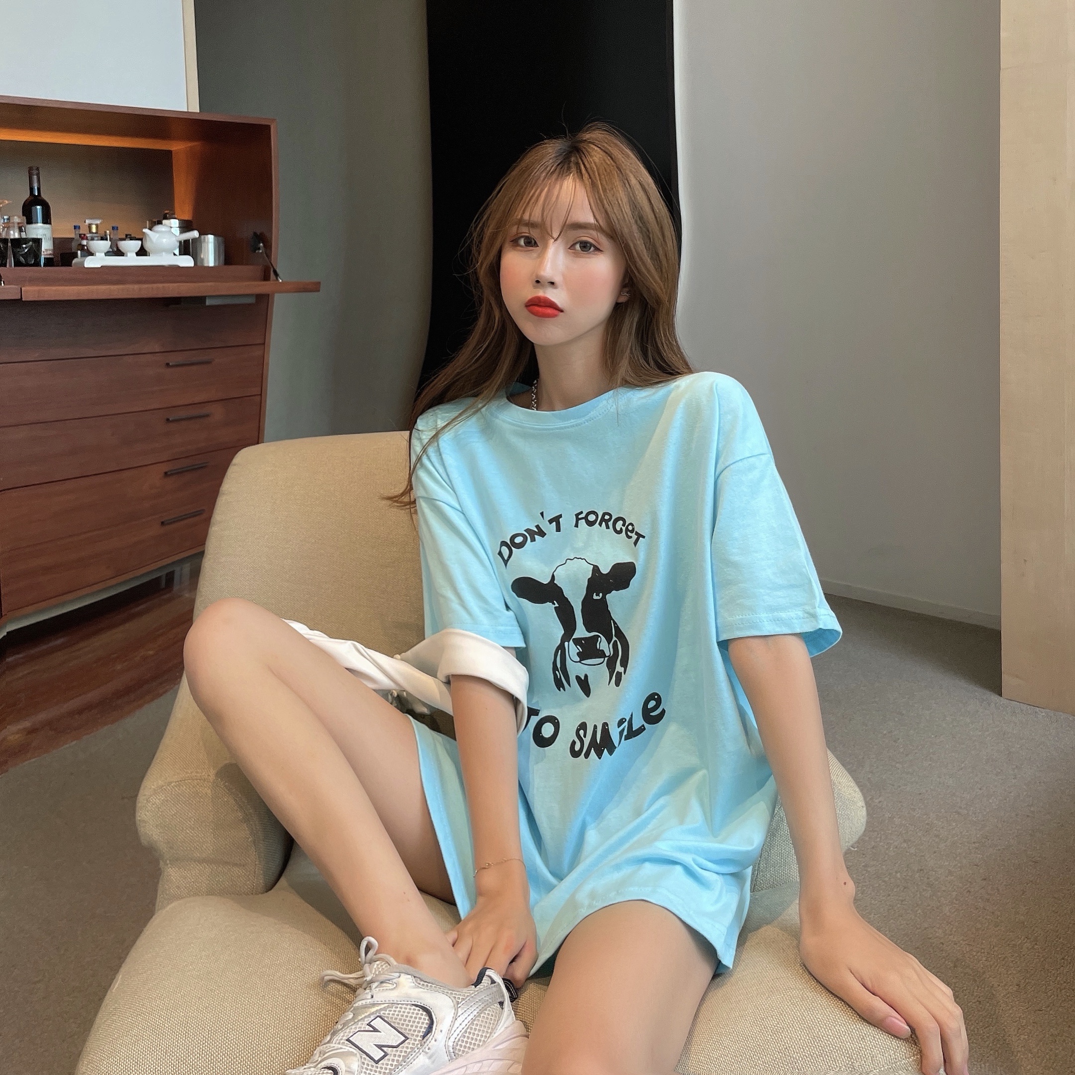 Short sleeve T-shirt women's fashion summer design loose half sleeve top