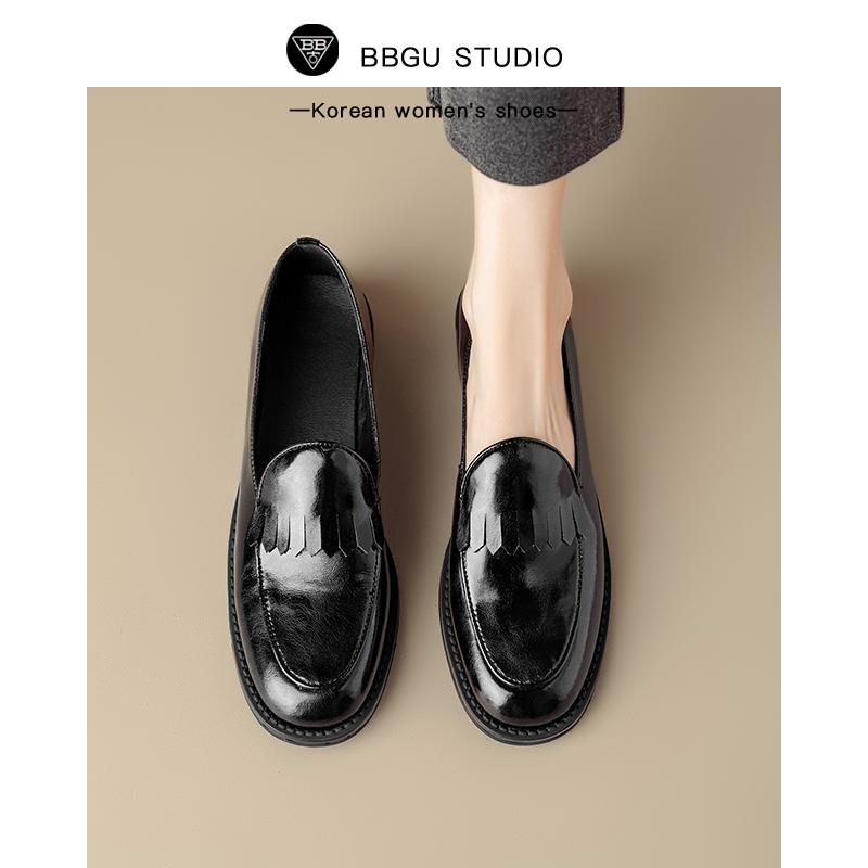 粗跟乐福鞋BB古单鞋英伦风