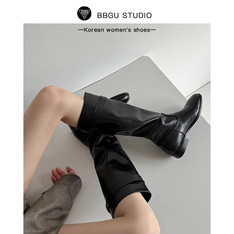 BB古韩国真皮女鞋舒适时髦时装靴