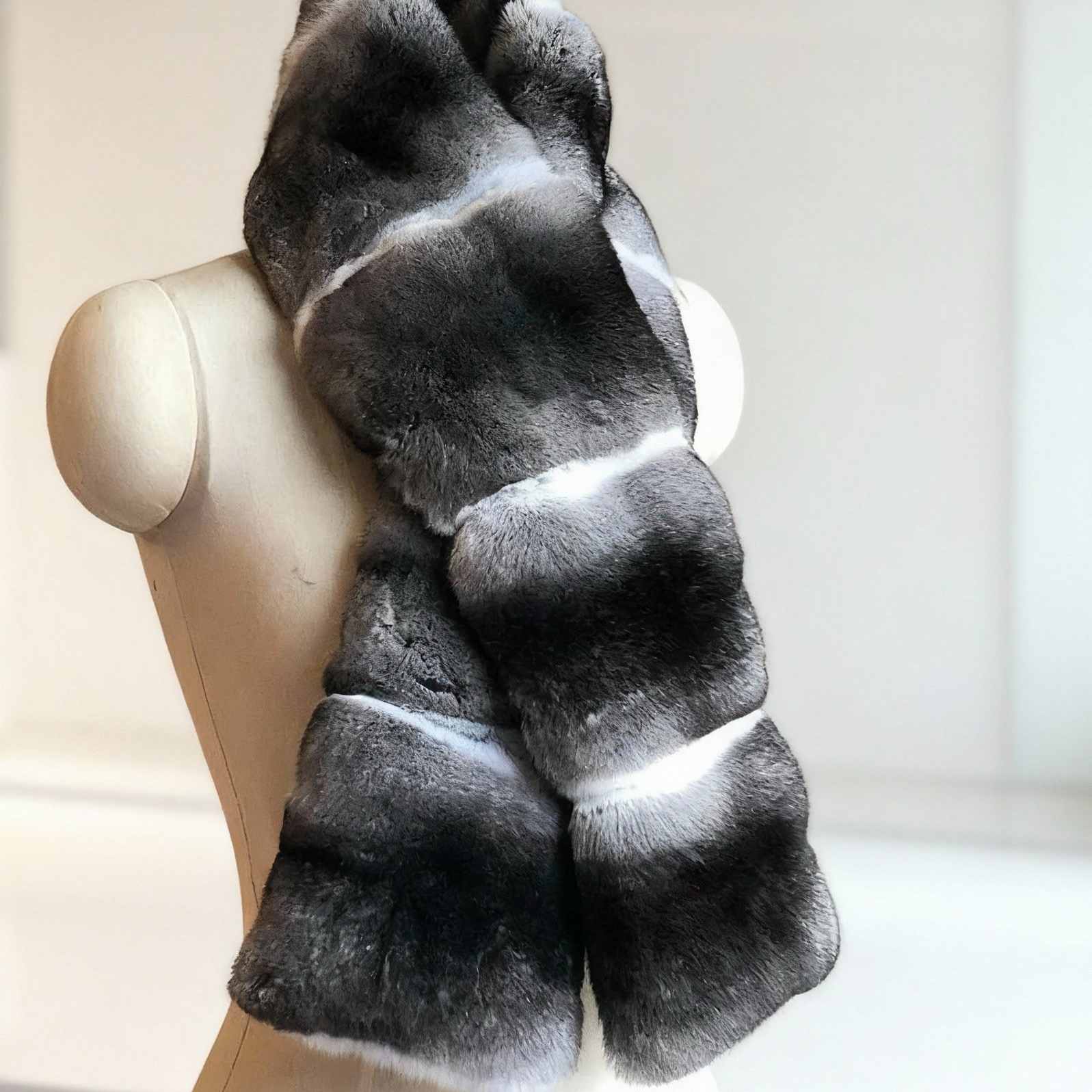 龙猫黑节子黑珍珠3XD原色进口青紫蓝毛围巾精选皮XXXD围脖皮草