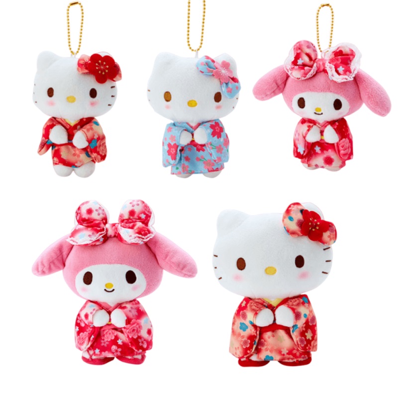 定金预售日本三丽鸥和服可站立美乐蒂挂件玩偶挂饰公仔hellokitty 模玩/动漫/周边/娃圈三坑/桌游 动漫挂件/文具 原图主图