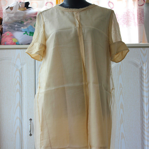 打折清仓特价品牌女装样衣休闲棉麻连衣裙包邮谷可牌夏单裙韩版素