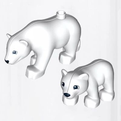 LEGO 乐高 得宝 德宝 大颗粒 动物 白极熊 DUPLO 45012 白熊