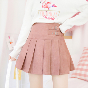 秋冬高腰短款百褶裙