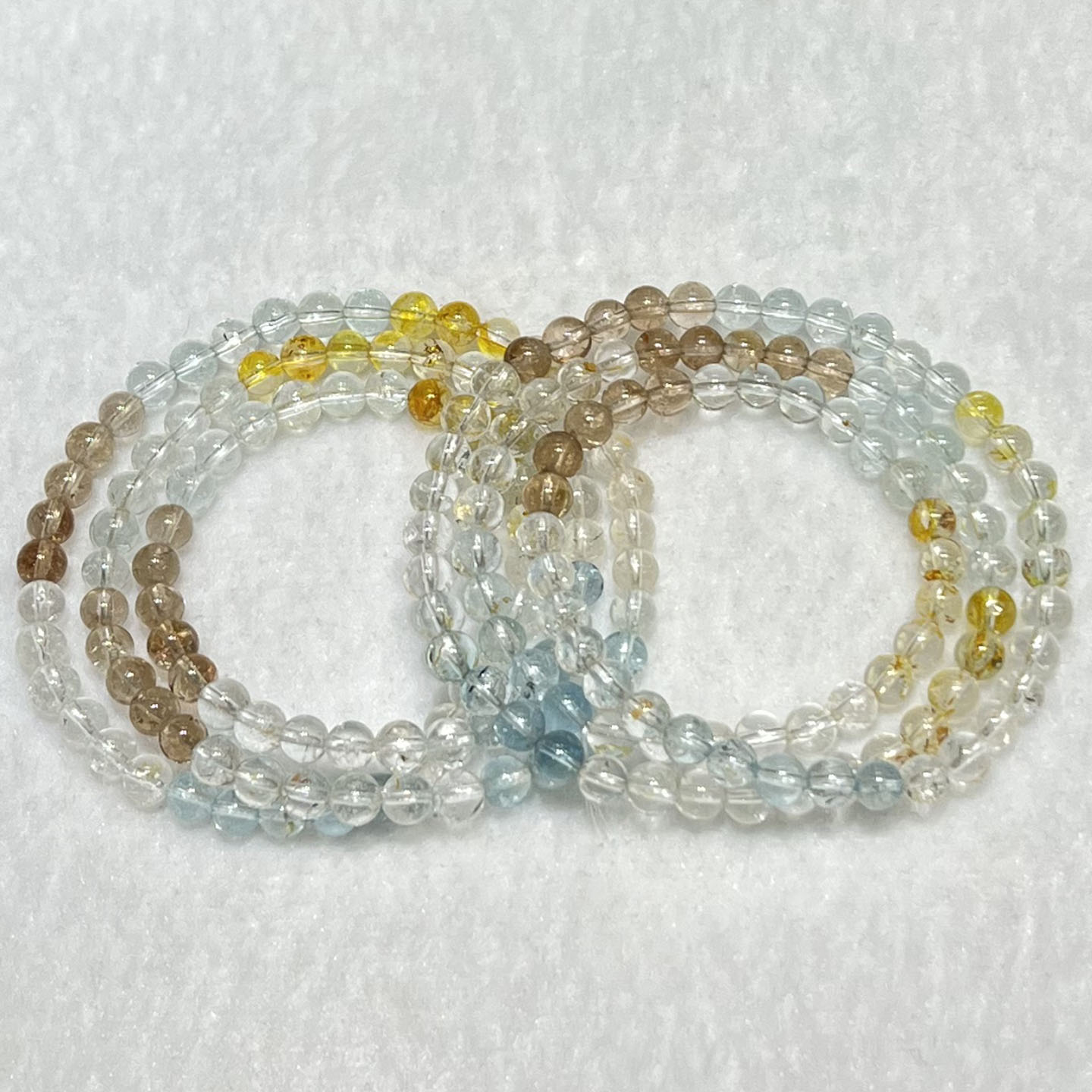 天然托帕石三圈手串时尚小清新