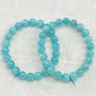 天然老矿天河石手链女款单圈时尚小清新简约水晶手串饰品百搭串珠