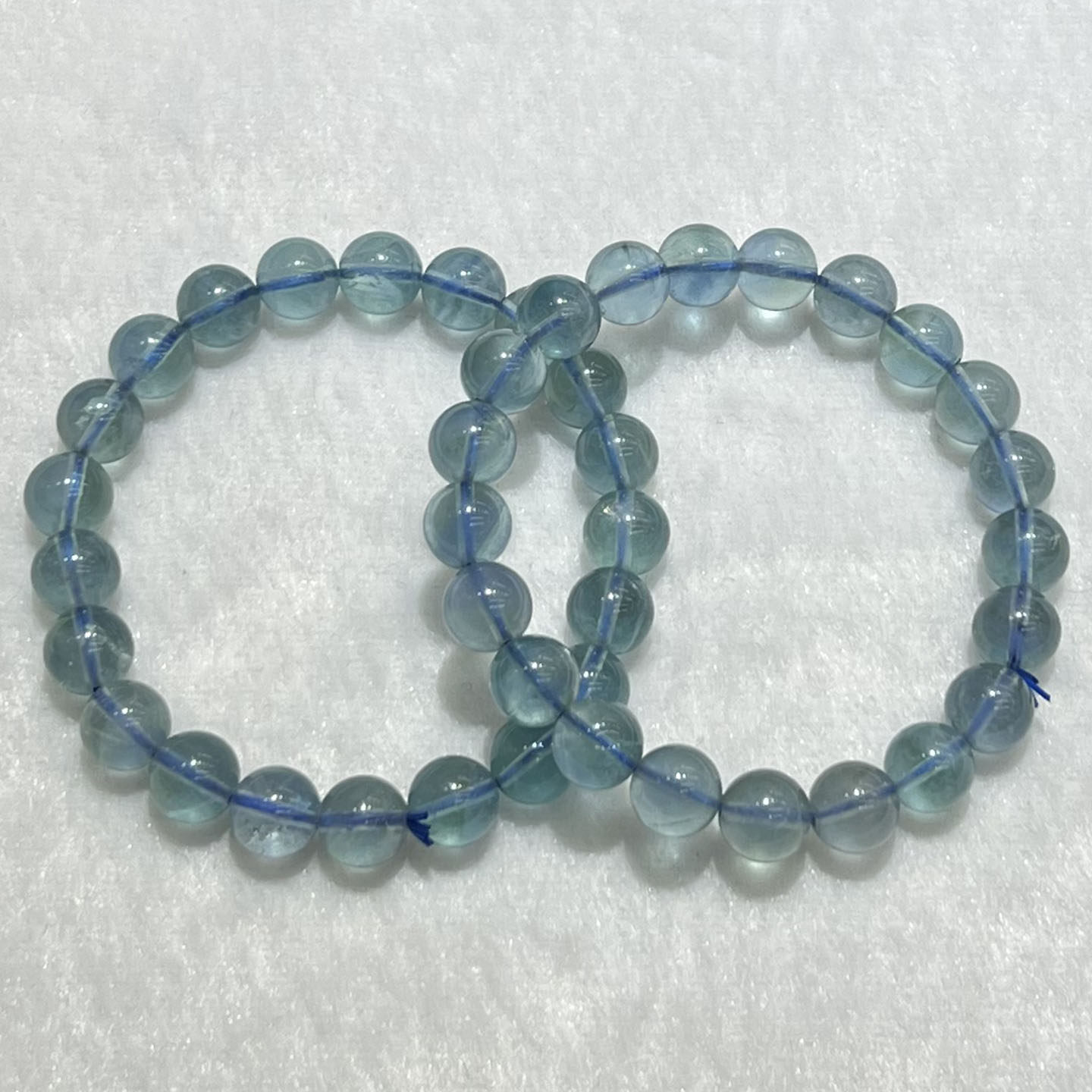 天然蓝萤石手链女款单圈时尚小清新简约水晶手串饰品礼物百搭串珠