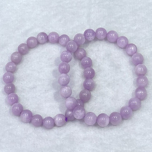 天然紫锂辉石手链单圈女款百搭时尚水晶圆珠手串情侣生日礼物串珠