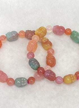 天然盐源貔貅手串时尚小清新