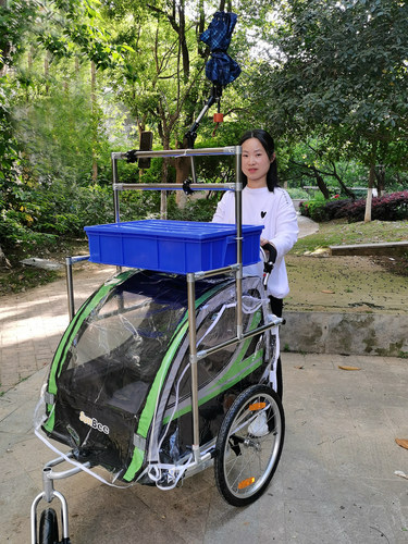 徒步手推车直播西藏户外推车减震长途推车唱歌旅行推车徒步装备