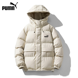 彪马潮牌羽绒服男冬季连帽加厚面包服男保暖棉衣休闲宽松外套防寒