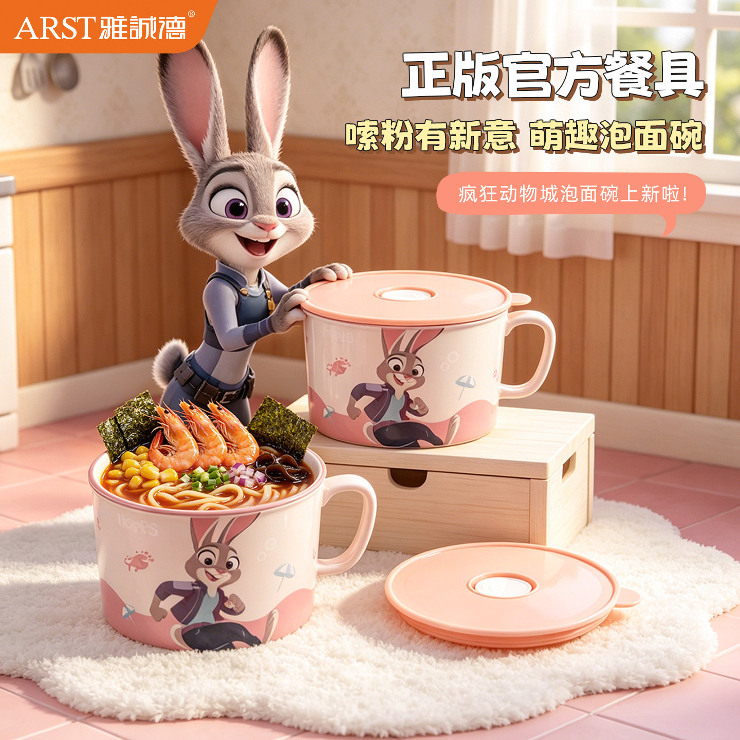 雅诚德迪士尼朱迪泡面碗图片