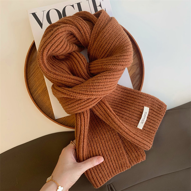 纯色简约焦糖色针织围巾女冬季韩版百搭学生情侣加厚保暖毛线围脖,服饰配件/皮带/帽子/围巾,围巾/丝巾/披肩,淘宝优惠券,粉丝福利购,淘宝优惠卷