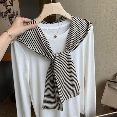 2026春秋季新款复古条纹外搭披肩