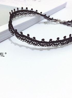 choker项圈绿色蕾丝短款脖子饰品