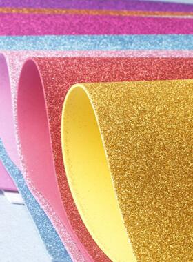 2mm 1米X1米 亮粉纸彩色海绵纸 背景纸 泡沫纸 金粉手工纸 橡塑纸