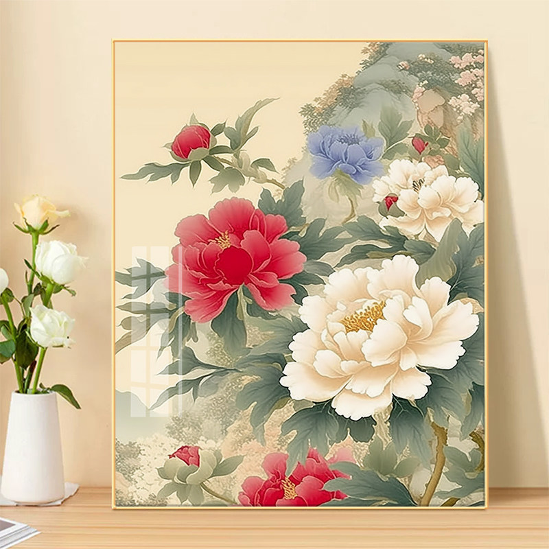 国风十字绣2025新款线绣客厅高端大气钻石画花开富贵牡丹花手工绣