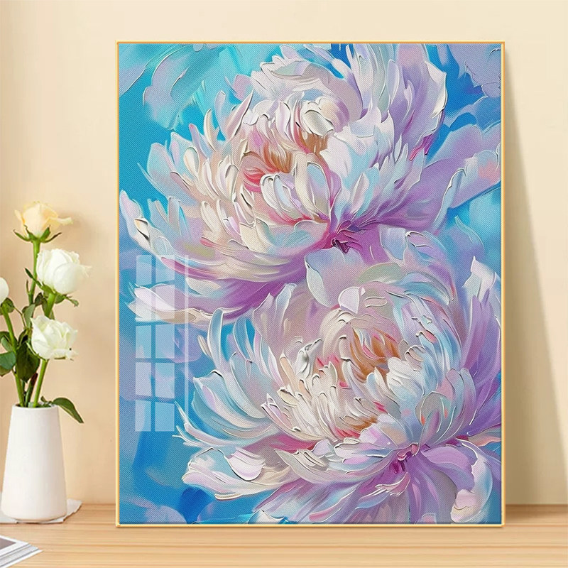 雍容牡丹钻石画满钻2025新款客厅高级感艺术花卉手工绣十字绣满绣